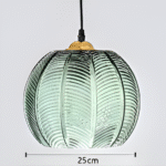 Suspension rétro moderne en verre strié – Image 18