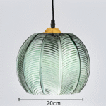 Suspension rétro moderne en verre strié – Image 14