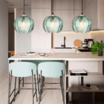 Suspension rétro moderne en verre strié – Image 5