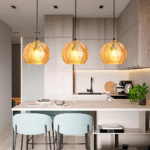 Suspension rétro moderne en verre strié – Image 9