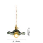 Suspension en verre avec accents cuivrés – Image 7