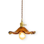 Suspension en verre avec accents cuivrés – Image 10