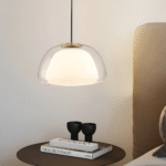 Suspension moderne en verre crème – Image 9