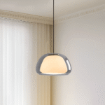 Suspension moderne en verre crème – Image 11