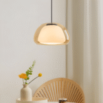 Suspension moderne en verre crème – Image 16