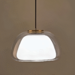 Suspension moderne en verre crème – Image 17