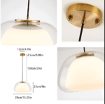 Suspension moderne en verre crème – Image 22