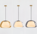 Suspension moderne en verre crème – Image 27