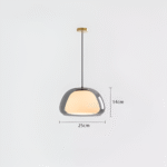 Suspension moderne en verre crème – Image 26