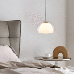 Suspension moderne en verre crème – Image 7