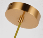 Suspension luxueuse avec feuilles de lotus dorées – Image 15