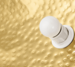 Suspension luxueuse avec feuilles de lotus dorées – Image 14