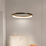 Suspension minimaliste ronde noire et blanche – Image 14