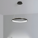 Suspension minimaliste ronde noire et blanche – Image 8