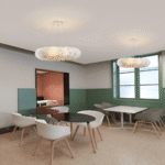 Suspension circulaire avec plumes blanches – Image 7