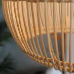 Suspension en rotin tissé géométrique – Image 7