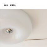 Plafonnier scandinave moderne en verre blanc – Image 6