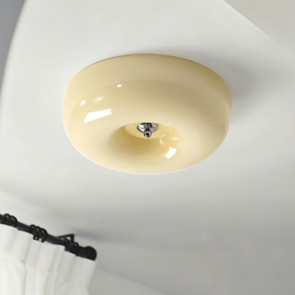 Plafonnier scandinave moderne en verre blanc