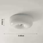 Plafonnier scandinave moderne en verre blanc – Image 10