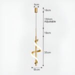 Suspension spirale doré – Image 9