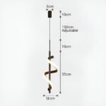 Suspension spirale doré – Image 10