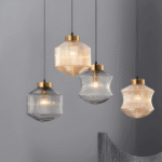 Suspension en verre vintage