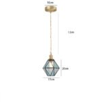 Suspension géométrique rétro en verre cuivré – Image 18