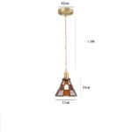 Suspension géométrique rétro en verre cuivré – Image 19