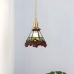 Suspension géométrique rétro en verre cuivré – Image 7