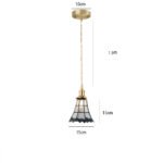 Suspension géométrique rétro en verre cuivré – Image 13