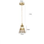 Suspension géométrique rétro en verre cuivré – Image 14