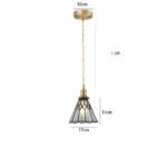 Suspension géométrique rétro en verre cuivré – Image 16