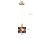 Suspension géométrique rétro en verre cuivré – Image 11