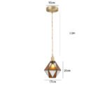 Suspension géométrique rétro en verre cuivré – Image 12