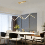 Suspension LED triangulaire luxueuse