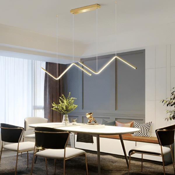 Suspension LED triangulaire luxueuse