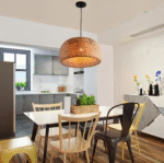 Suspension en bambou tressé à la main