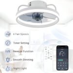 Ventilateur de plafond intelligent avec lampe LED à intensité variable – Image 9