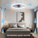 Ventilateur de plafond intelligent avec lampe LED à intensité variable – Image 3