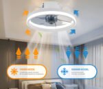Ventilateur de plafond intelligent avec lampe LED à intensité variable – Image 4