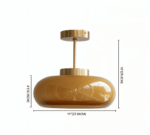 Plafonnier Vintage Classique Jaune – Image 12