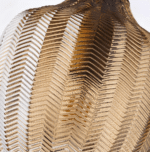 Suspension en verre rayé noir et brun vintage – Image 11