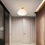 Plafonnier en acrylique blanc fleur – Image 9