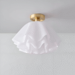 Plafonnier en acrylique blanc fleur – Image 13