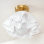 Plafonnier en acrylique blanc fleur – Image 12