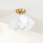 Plafonnier en acrylique blanc fleur – Image 14