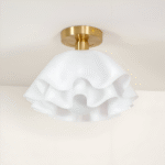 Plafonnier en acrylique blanc fleur – Image 15