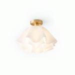 Plafonnier en acrylique blanc fleur – Image 19