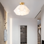 Plafonnier en acrylique blanc fleur – Image 5