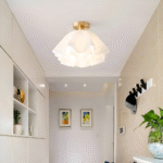 Plafonnier en acrylique blanc fleur – Image 6